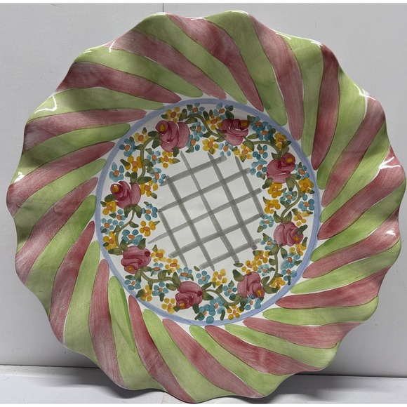 MacKenzie-Childs Other - MacKenzie Childs Glen Park Ceramic Fluted Dinner Plate